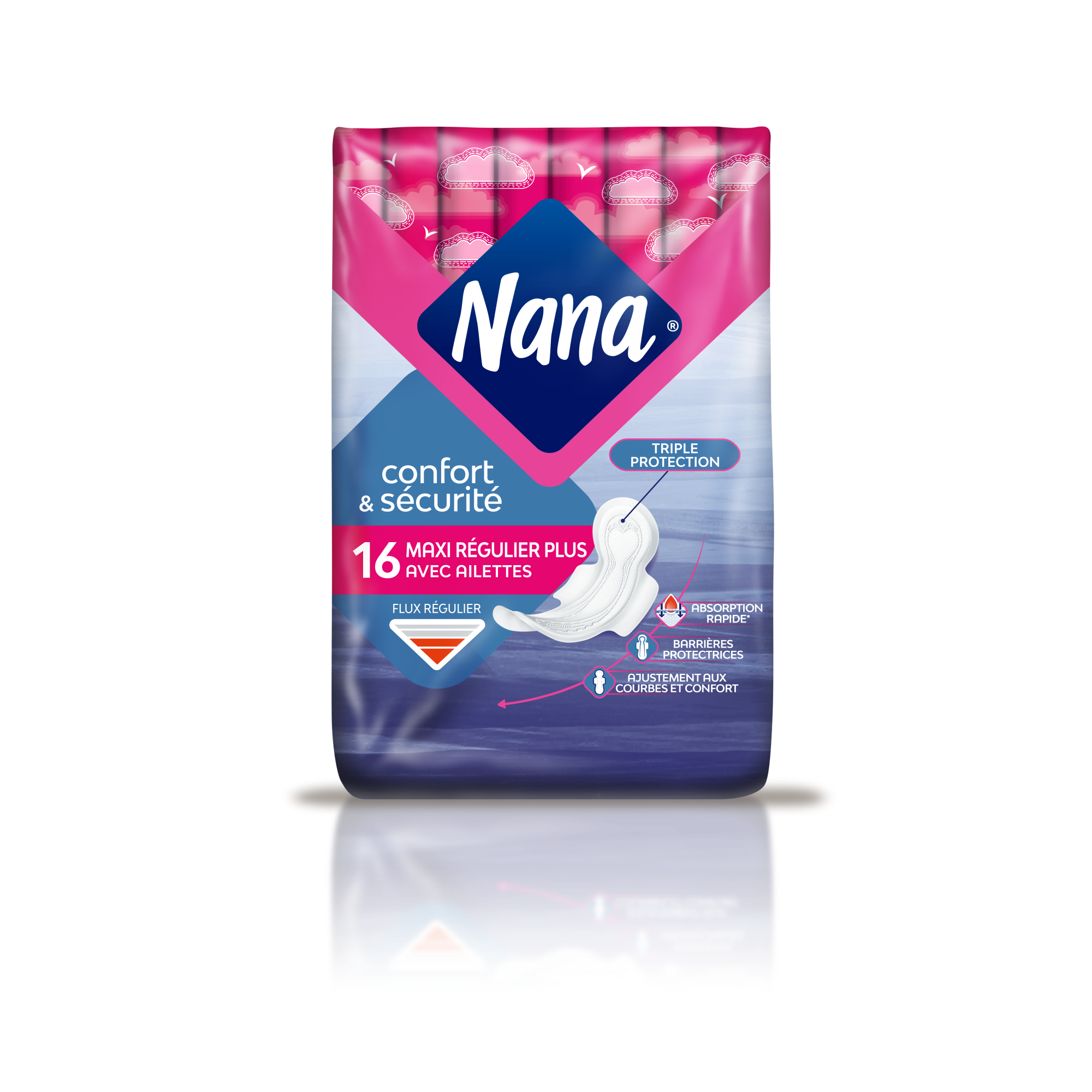 Serviettes Maxi Régulier Plus